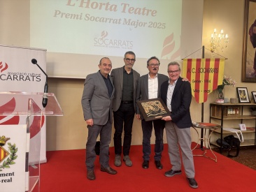 Entregan el Premio Socarrat Major a la compañía teatral L'Horta Teatre