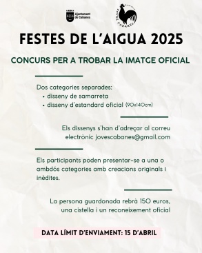 Cabanes busca imagen oficial para las Festes de l'Aigua 2025