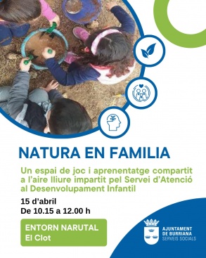 Burriana impulsa el proyecto 'Natura en Família' para fomentar el desarrollo de los más pequeños