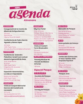 El mes de abril llega lleno de actividades a Almenara