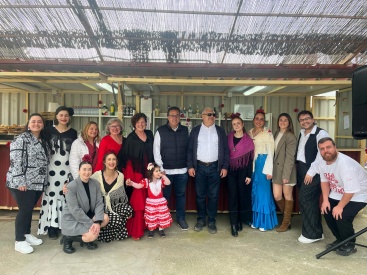 El concejal de Barrios participa en la Feria de Abril de La Galera