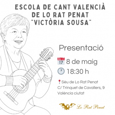 Lo Rat Penat retoma las clases de Cant d'Estil Valencià con la maestra Victòria Sousa