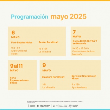 El Consorci activa su programa de mayo en la Plana Baixa