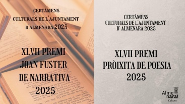 El Ayuntamiento de Almenara convoca la XLVII edición de los certámenes culturales