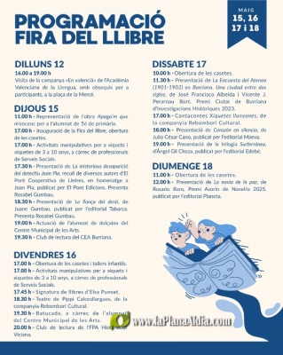 Burriana da a conocer la programaci�n de la 'Fira del Llibre 2025'