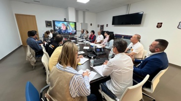 Reunión de coordinación de seguridad para concierto de Abraham Mateo en Vila-real