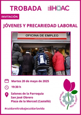 Trobada HOAC sobre jóvenes y precariedad laboral en la parroquia de San José Obrero de Castellón