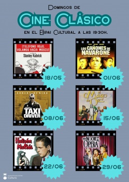 El Ayuntamiento de Oropesa del Mar promueve el 'Ciclo de Cine Clásico' para los domingos de mayo y junio