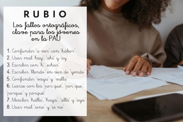 Errores ortográficos podrán restar hasta un 10% en la nueva Prueba de Acceso a la Universidad