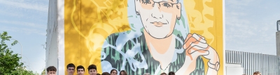 Eva Nogales inaugura su mural de Dones de Cincia en Valencia