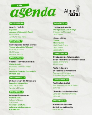 ALMENARA DA LA BIENVENIDA A UN MES DE JUNIO LLENO DE EVENTOS