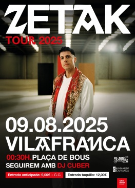 Zetak actuará en Vilafranca para iniciar las fiestas de agosto