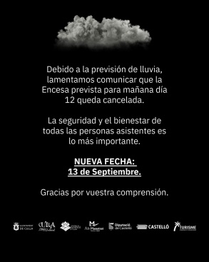 L'Encesa de Culla' es posposa al 13 de setembre per previsió de mal temps