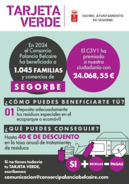 Ms de 1.000 familias segorbinas se benefician de 24.000 euros por depositar adecuadamente sus residuos