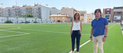 Almassora renueva el campo de futbol 8 de Boqueres para la nueva temporada deportiva