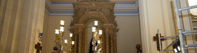 Avanza la restauración de la peana de Sant Blai en Burriana