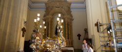 Avanza la restauracin de la peana de Sant Blai en Burriana
