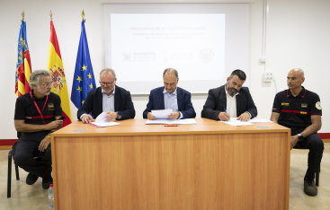 Los Consorcios de Bomberos de Castellón y Valencia firman un protocolo de colaboración para mejorar la atención en emergencias en zonas limítrofes