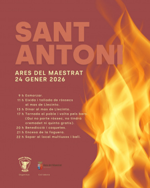 Ares del Maestrat celebra Sant Antoni el 24 de gener de 2026