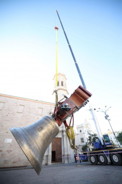Burriana finaliza la restauraci�n y recolocaci�n de la campana del Nostre Senyor para las fiestas de Sant Blai