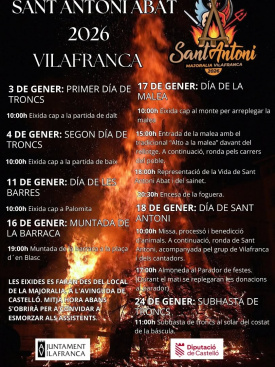 Vilafranca se prepara para Sant Antoni: fuego, demonios y la ronda marcan el fin de semana