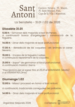 La Serratella celebra Sant Antoni con tradici�n, fuego y fiesta
