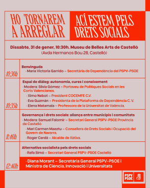 Castell� acoge una jornada para perfilar la hoja de ruta de los derechos sociales del PSPV-PSOE