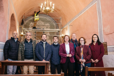 Bego�a Carrasco supervisa las obras en la ermita de la Magdalena para salvaguardar su valor patrimonial