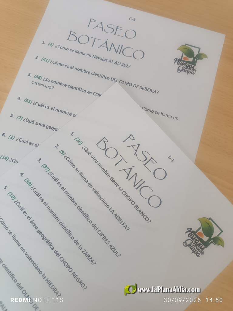 Navajas estrena el seu passeig bot�nic