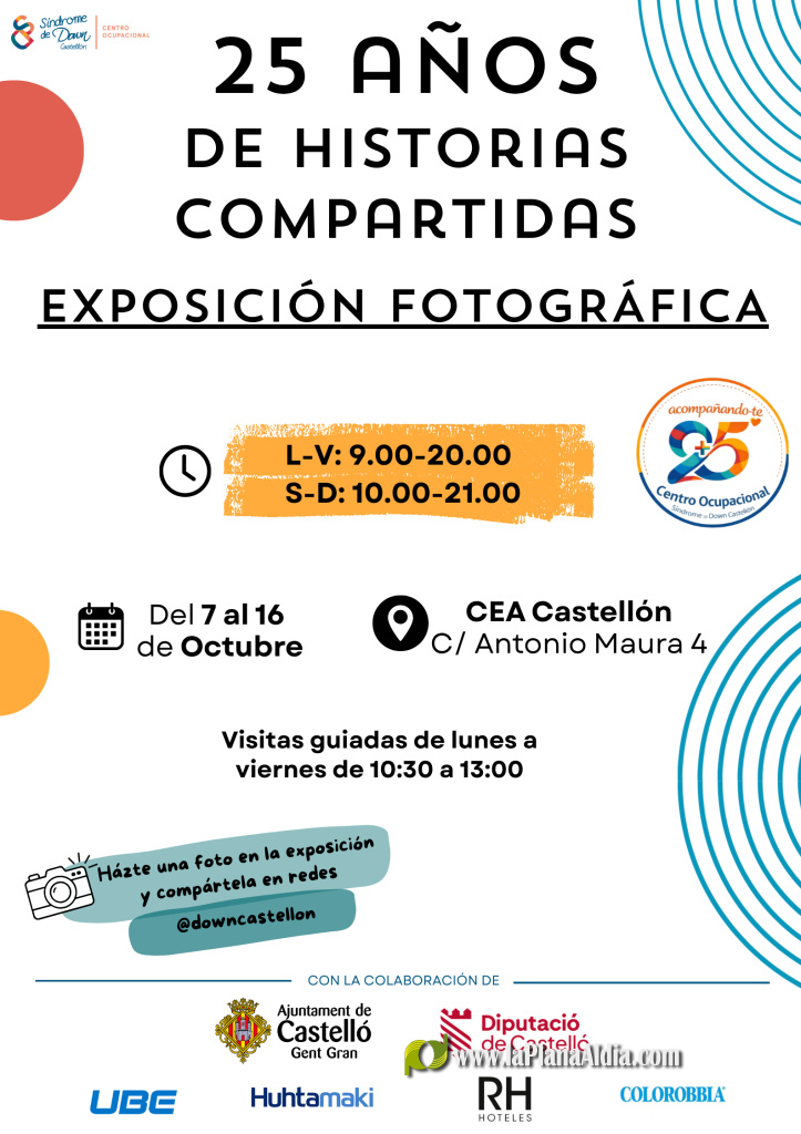 Síndrome de Down Castellón inaugura exposición por su 25 aniversario: '25 años de historias compartidas'