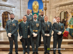 Autoridades, reina y damas y pueblo en general con la guardia civil de Alcora en su d�a del Pilar