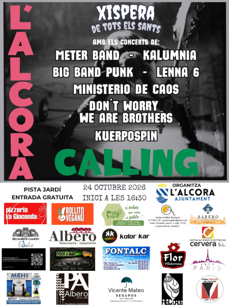 Xíspera de Tots els Sants de l’Alcora: siete bandas, mercadillo artesanal y foodtrucks en una jornada gratuita