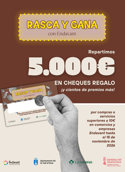 Endavant reparte 5.000 euros en premios con su campaña Rasca y gana para impulsar el comercio local en la Vall d’Uixó