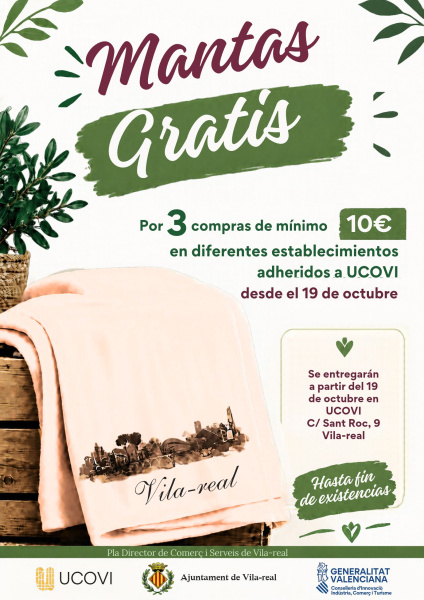 Vila-real premia las compras en el comercio local con una campaña de mantas gratuitas