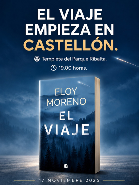 Castellón acoge el estreno mundial de 'El viaje', la nueva novela de Eloy Moreno