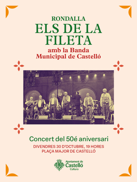 Els de la Fileta celebra su 50 aniversario con un concierto en la Plaza Mayor de Castellón