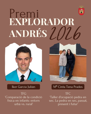 Dos nuevos Exploradores en Vilafranca: Iker Garc�a y Cinta Tena, galardonados con el premio de investigaci�n