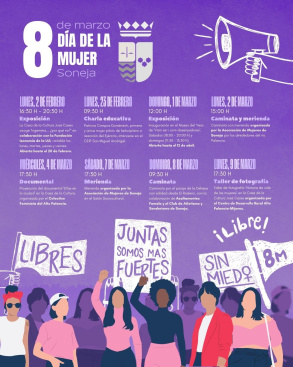 Soneja programa una amplia agenda por el 8M para visibilizar la igualdad