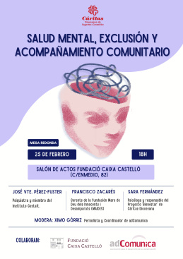 C�ritas organiza en Castell�n una mesa redonda sobre salud mental y exclusi�n social