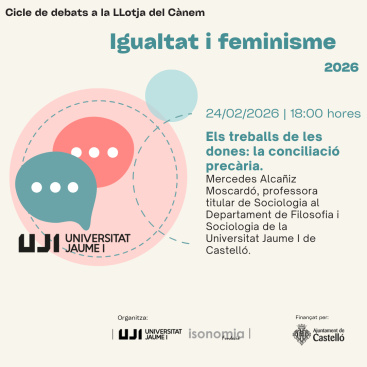 Isonomia organiza la segunda sesi�n del ciclo de debates 'Igualdad y feminismo' en la Llotja del C�nem