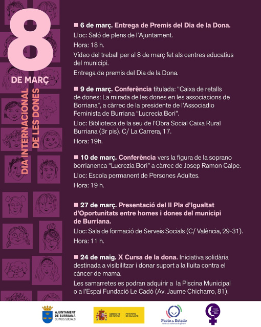 Burriana inicia las actividades del 8M con una programaci�n centrada en la educaci�n y la sensibilizaci�n social