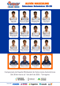 La FBCV da a conocer la plantilla de la Selecci�n Alev�n para el Campeonato de Espa�a Minibasket 2025-2026