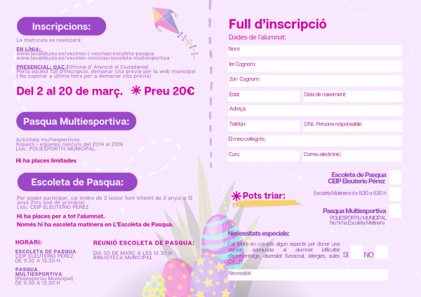 el-ayuntamiento-de-la-vall-d-uixo-nombra-una-nueva-edicion-de-la-escoleta-de-pasqua-y-pasqua-multiesportiva