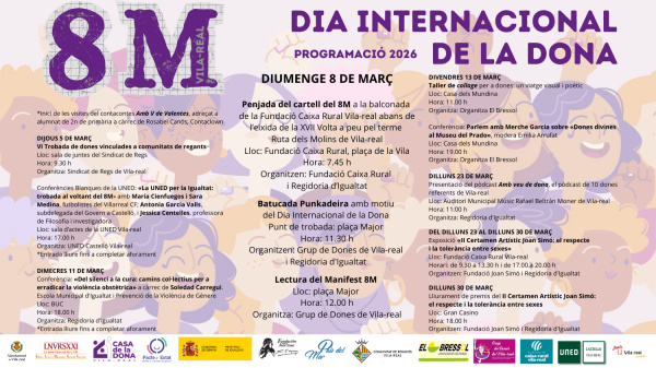 vila-real-conmemora-el-8m-con-una-programacion-durante-todo-el-mes-para-reivindicar-la-igualdad-y-dar-voz-a-las-mujeres-de-la-ciudad