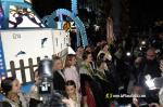 Castell? s'il?lumina amb l'Encesa de les Gaiates en una nit de llum i color
