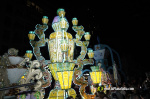 Castell? s'il?lumina amb l'Encesa de les Gaiates en una nit de llum i color