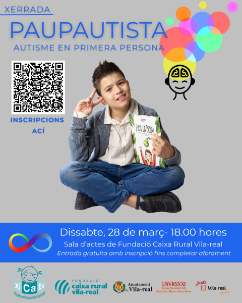 PauPautista presenta la charla 'Autismo en primera persona' en Vila-real para celebrar la Semana del Autismo