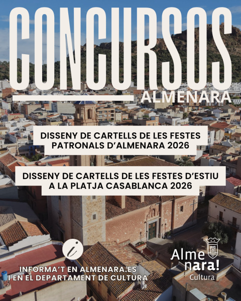 almenara-convoca-concursos-de-carteles-para-las-fiestas-patronales-y-las-festes-d-estiu-de-la-platja-casablanca-con-400-euros-de-premio