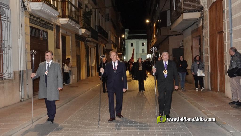 La Verge dels Dolors recorre Borriana en una solemne process? nocturna de Dimecres Sant