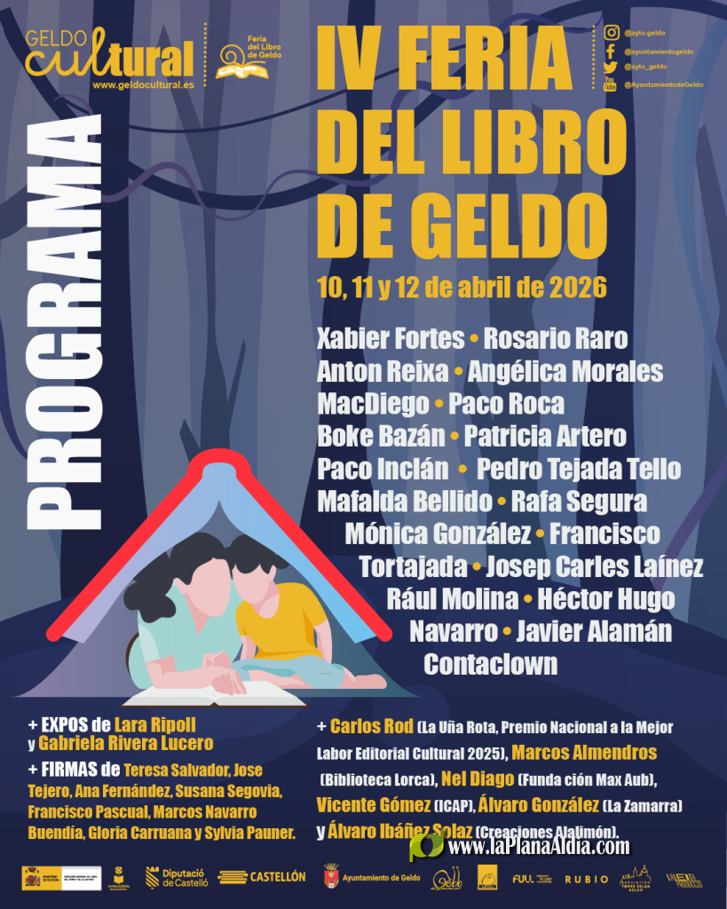 Geldo tornar� a convertir-se en l'epicentre cultural de l'Alt Pal�ncia amb la celebraci� de la IV Fira del Llibre, que tindr� lloc del 10 al 12 d'abril de 2026.